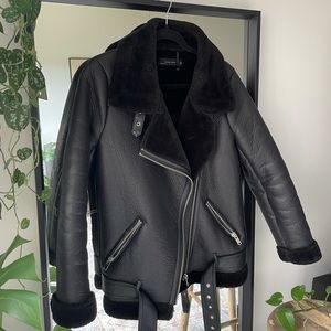 Shearling black jacket size S